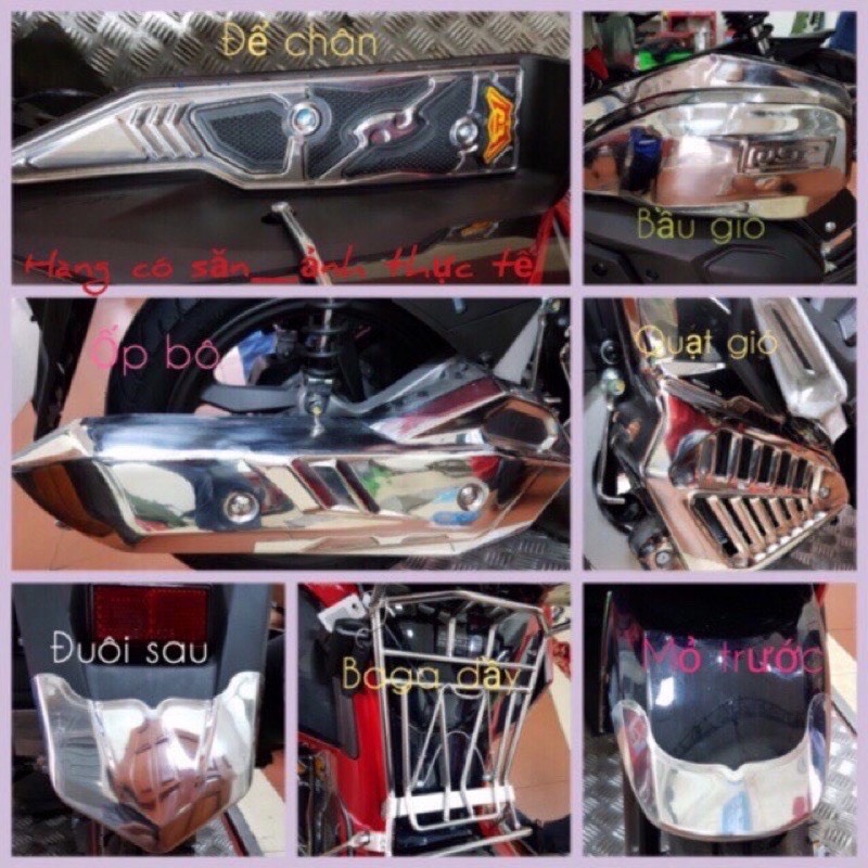 ốp trang trí air blade 2022-2020  chính hãng loại 1 inox