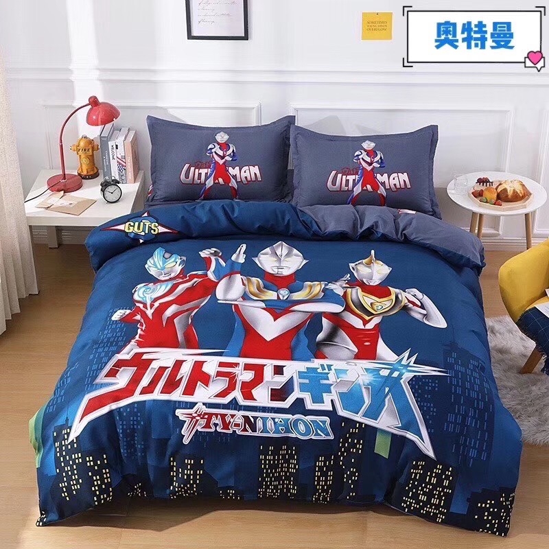 Bộ Chăn Ga Gối Cotton Tina Mẫu Siêu Nhân