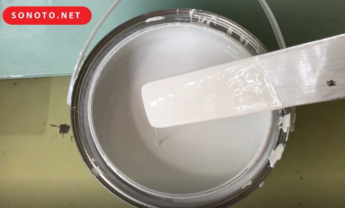 Sơn ô tô 2k hai thành phần màu Trắng tự bóng Auto paint đóng lon 1kg