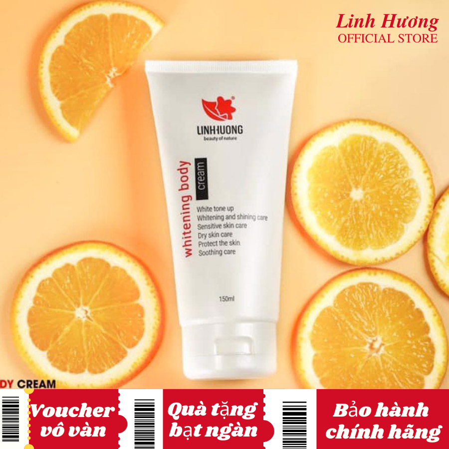 Kem body Linh Hương làm trắng che khuyết điểm chống nắng toàn thân không bết rít không lộ vân kem 150ml