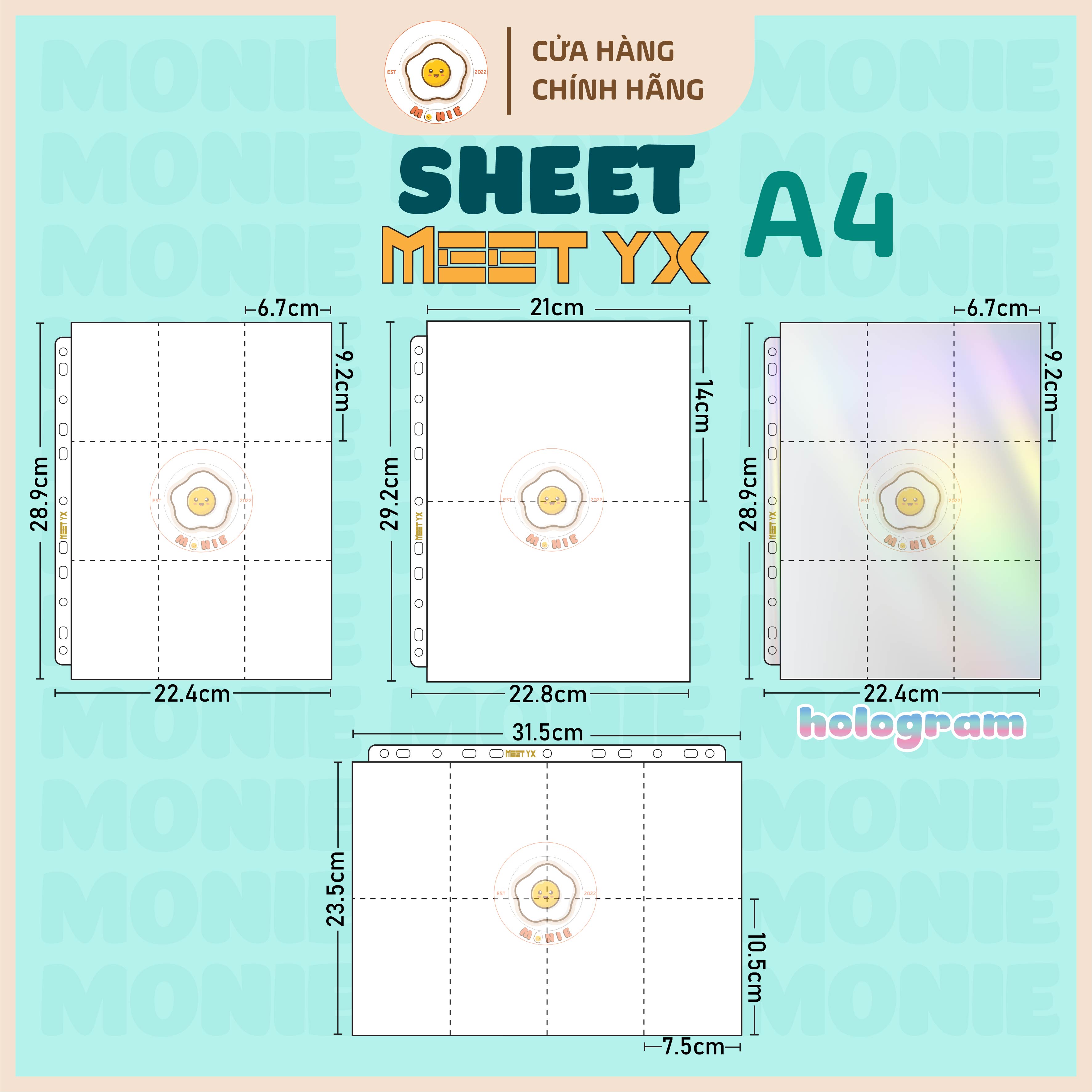 Sheet Meet/ Meet YX A4 chính hãng đựng card, postcard, toploader,...