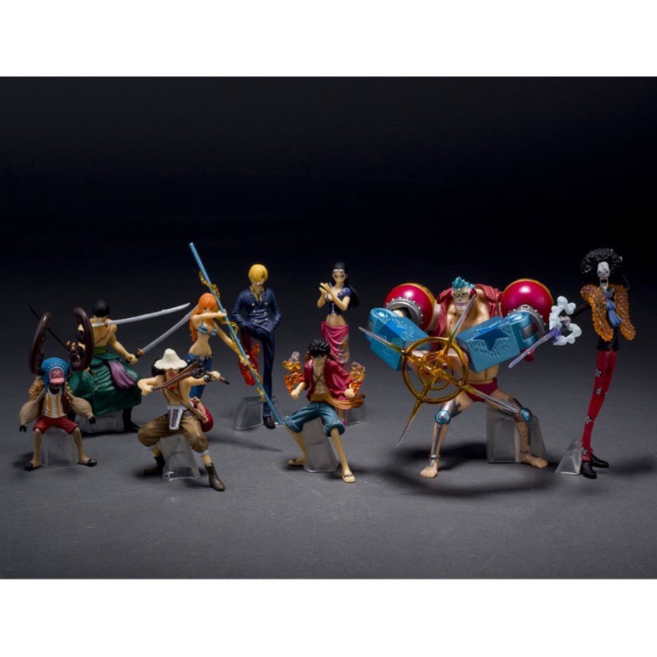 Mô hình team luffy mũ rơm chiến đấu cao 7-10cm - mô hình one piece
