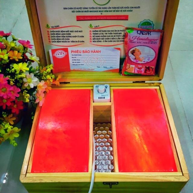 ❇❐ Hộp massage chân đá muối Himalaya 2 viên cong cao cấp( đá bao đẹp)