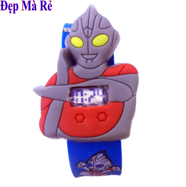 Đồng Hồ Bé Trai Siêu Nhân Dây Cao Su Dẻo Có Hình Siêu Nhân