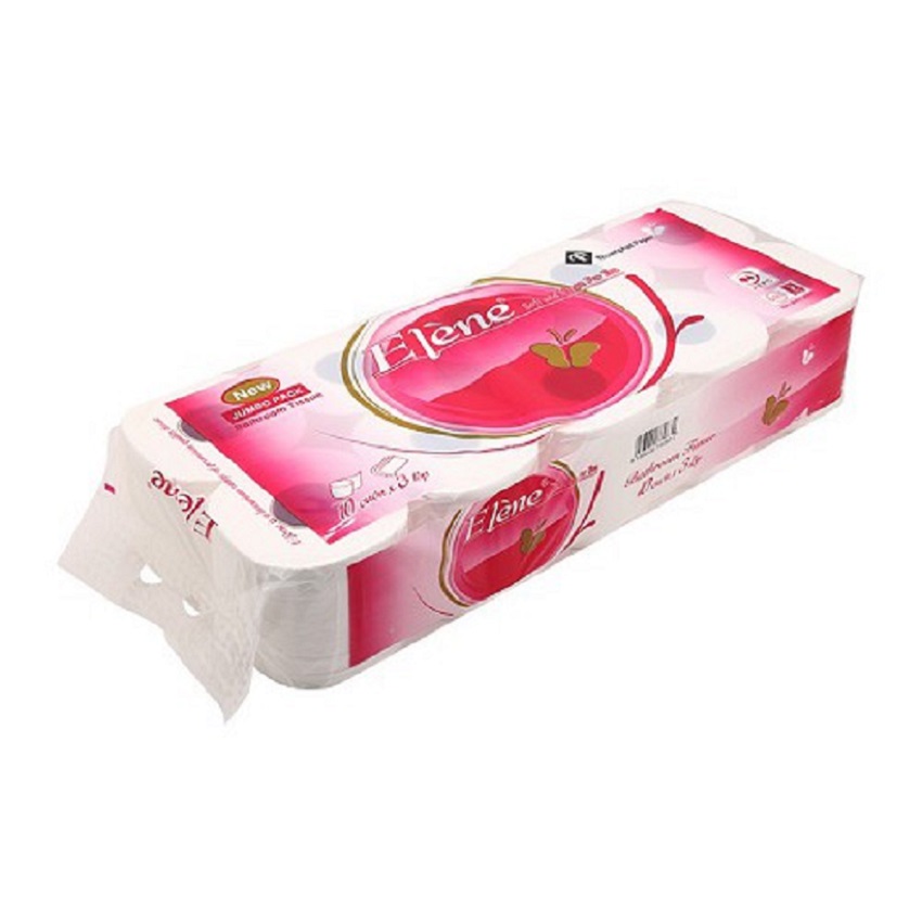 Combo 4 lốc Giấy vệ sinh Elene hồng 10 cuộn cao cấp
