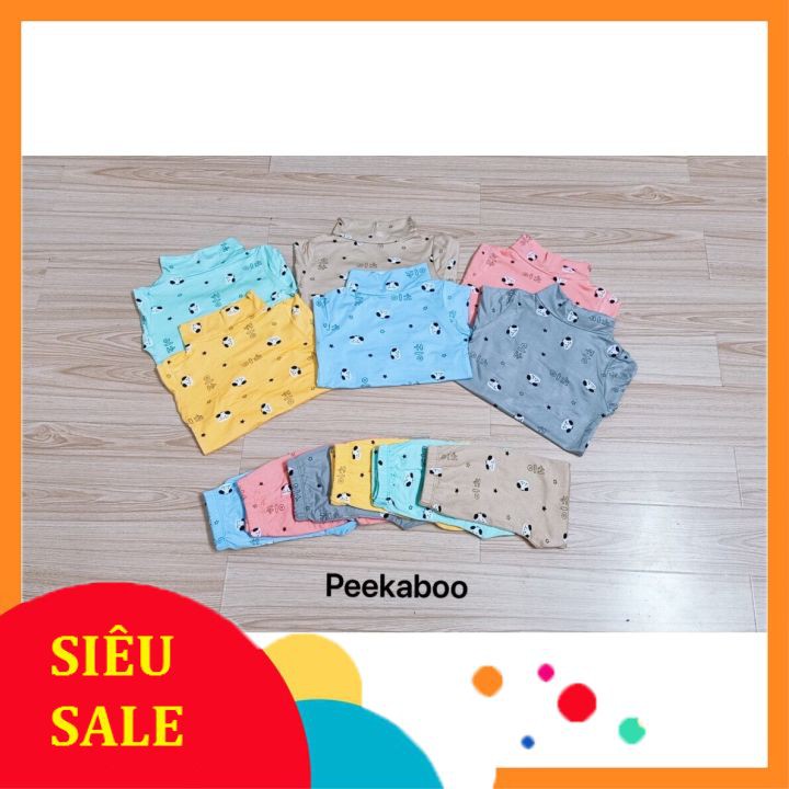 Bộ Thun Lạnh Dài Tay Cho Bé ?? Bộ Thu Đông Dài Tay Cho Bé Trai Bé Gái với họa tiết Gấu Panda siêu dễ thương