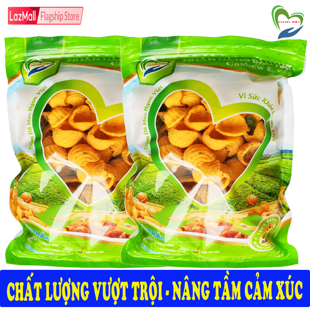 Combo 2 Túi ZIP Bánh Vỏ Sò Đậu Hà Lan Túi ZIP 205GR Tâm Đức Thiện Thực Phẩm Đóng Gói Đóng Hộp Ăn Liền đồ ăn vặt Lazada bánh kẹo quà Tết
