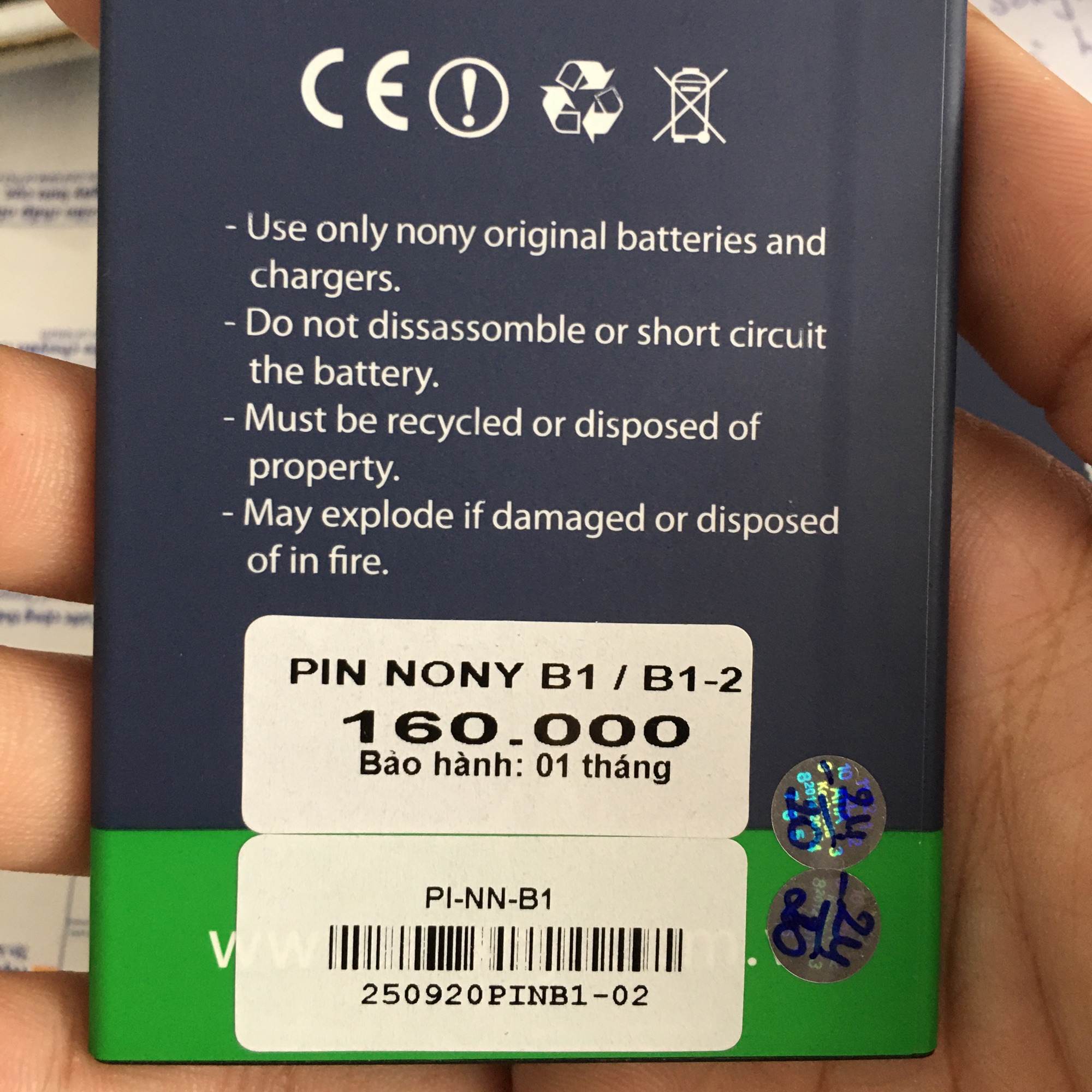 Pin nony b1 / b1-2