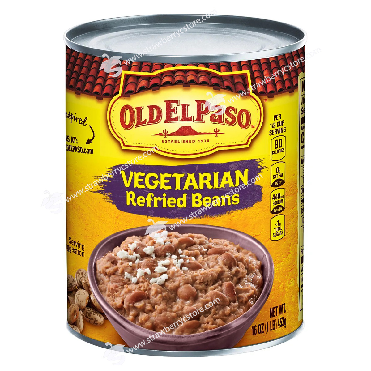 Đậu Tán Chiên Chay Old El Paso Vegetarian Refried Beans, Lon 453g 16 Oz. 1