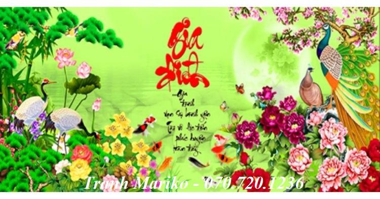 [HCM]Tranh đính đá GIA ĐÌNH   Gia đình vạn sự bình yên-Tài vô lộc đến phúc duyên tràn đầy  LV448 kích thước 110*50cm