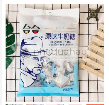 Ăn Là Nghiên Kẹo sữa chua ông già Đài Loan gói to 360gr vị sữa