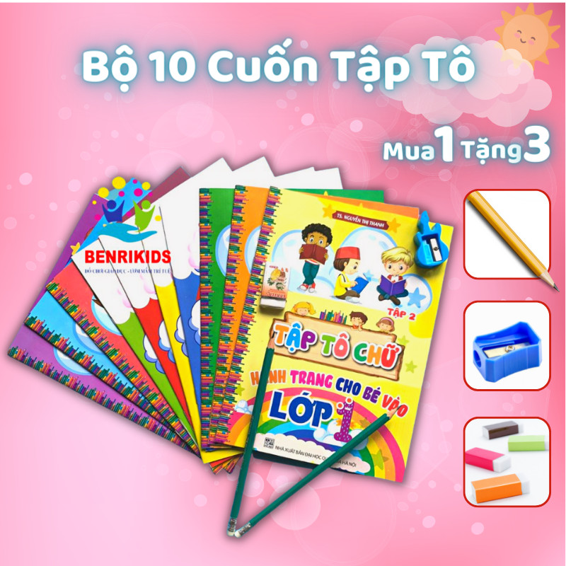 Combo of 10 self-adhesive baby pad in first grade (including 2 2B pencils + 1 sharpener + 1 eraser) 4-6 year old kids letter and number writing book kids toddler infant letter writing kids book smart bowl set