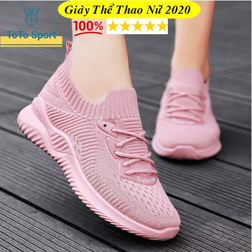 Giày Thể Thao Nữ Mẫu Mới 2021 - Giày Tập Gym Chạy Bộ Đi Chơi Đi Học Thoáng Chân Đơn Giản Cá Tính Đế Êm G996