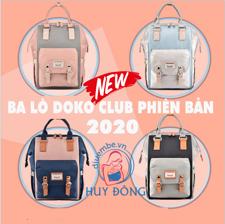 Ba lô bỉm sữa doko club chính hãng mẫu mới