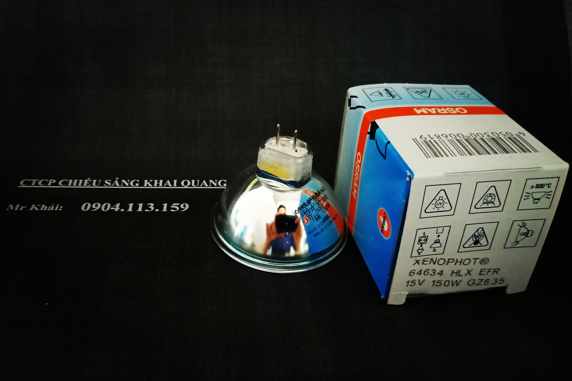 Bóng halogen osram hlx 64634 15v 150w cho kính hiển vi