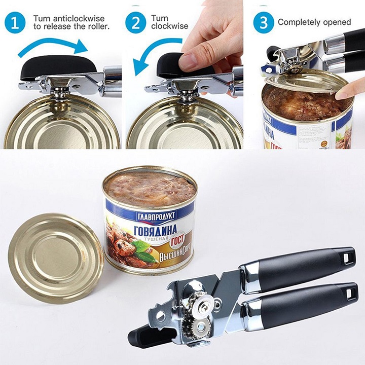 Dụng cụ mở nắp chai khui hộp đa năng bằng thép không gỉ