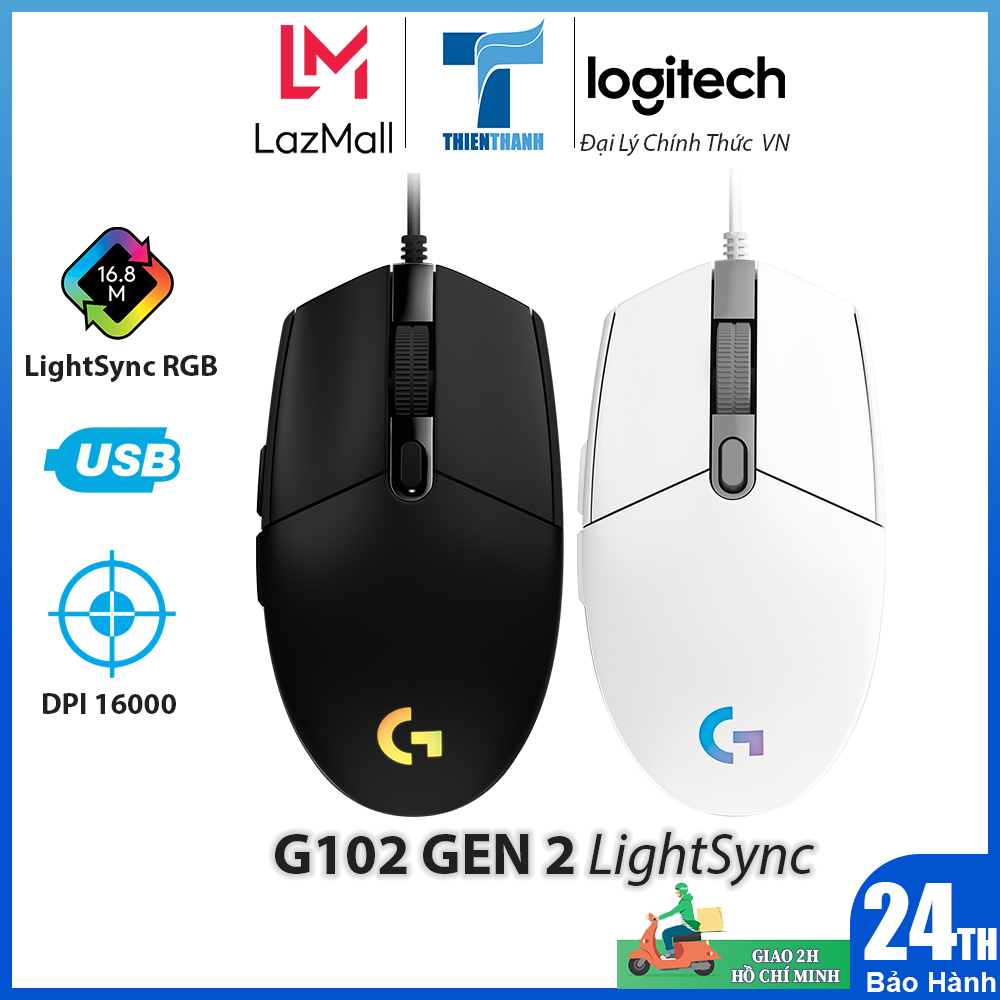 Chuột Chơi Game Logitech G102 Gen2 LightSync - Chính Hãng Phân Phối