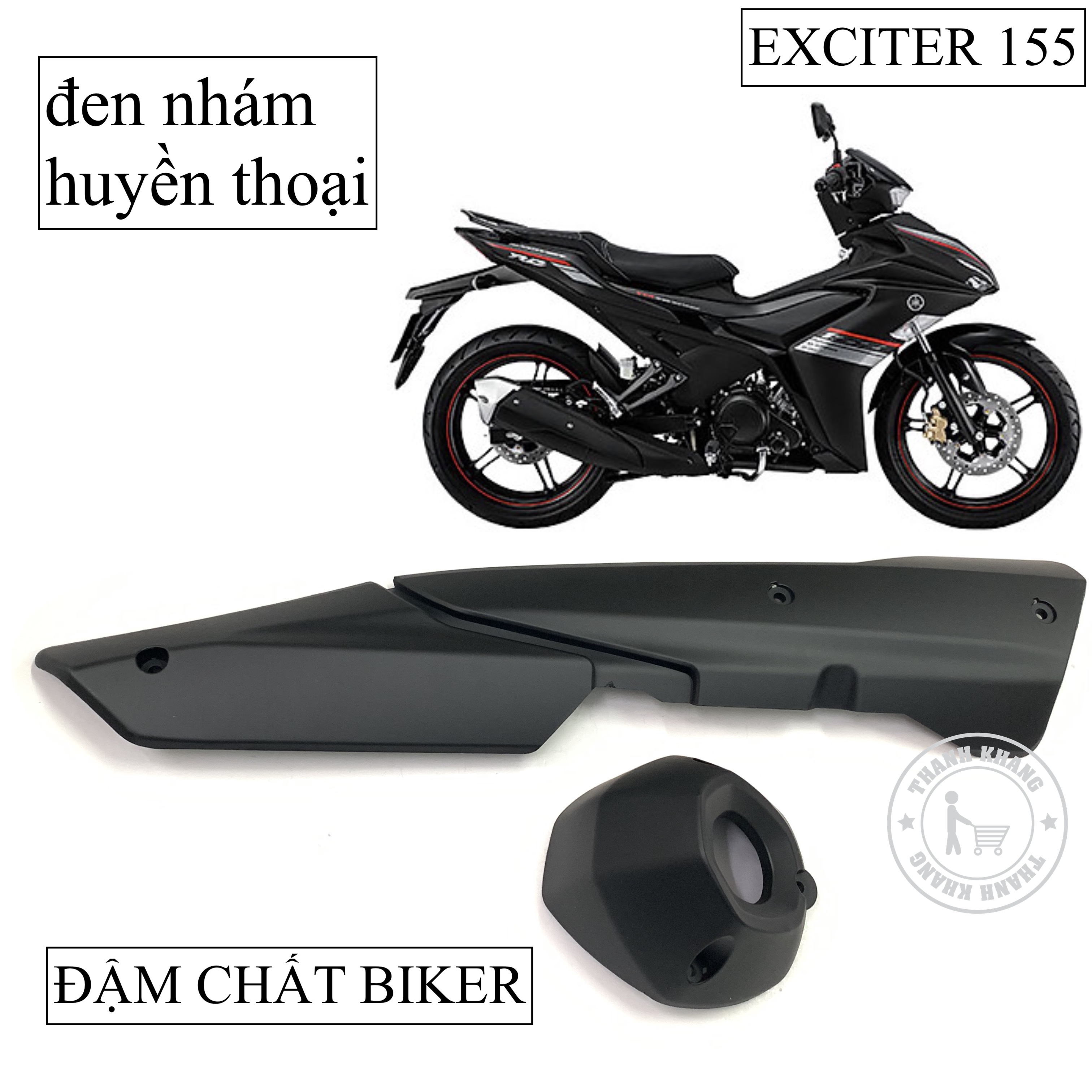 [HCM]Bộ che bô và chụp đích bô Exciter 155 theo xe (Đen) Chất lượng tuyệt vời giá cả tuyệt đối làm hài lòng khách hàng