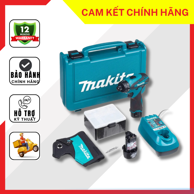 Máy khoan và vặn vít dùng pin DF030DWE Makita