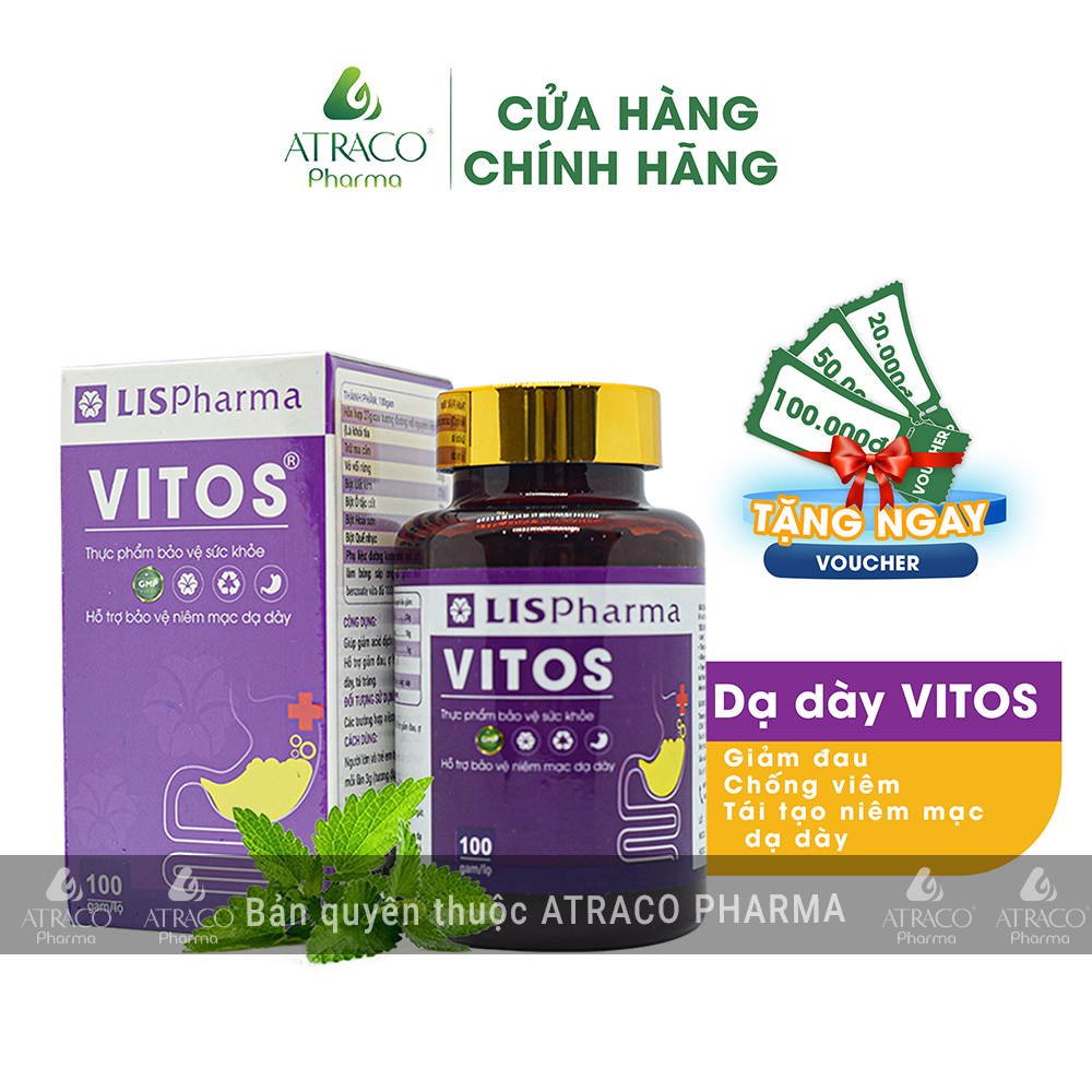 [HN] Dạ dày VITOS Atraco Pharma - Hỗ trợ giảm trào ngược, ợ chua, viêm loét dạ dày