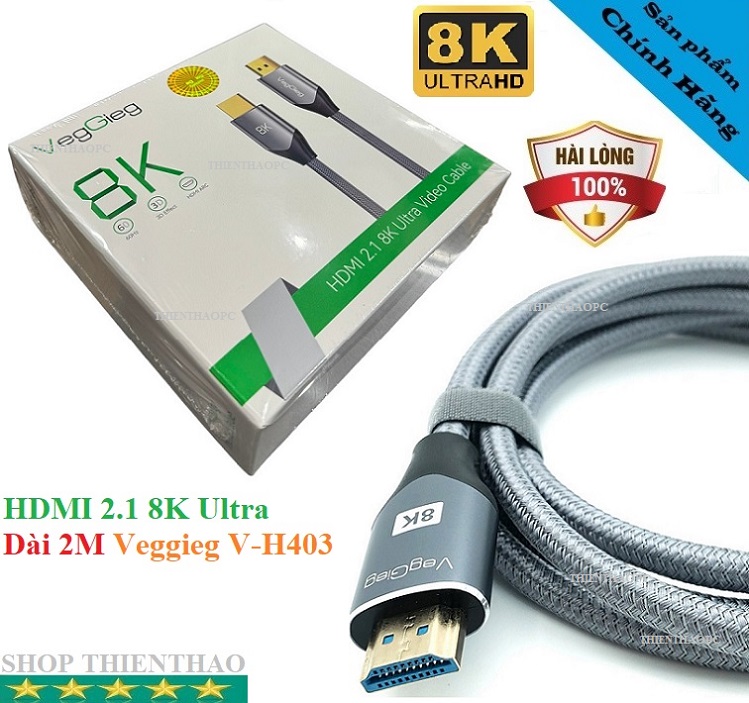 Dây cáp hdmi 2.1 8k cao cấp 2m ultra baseus high definition series