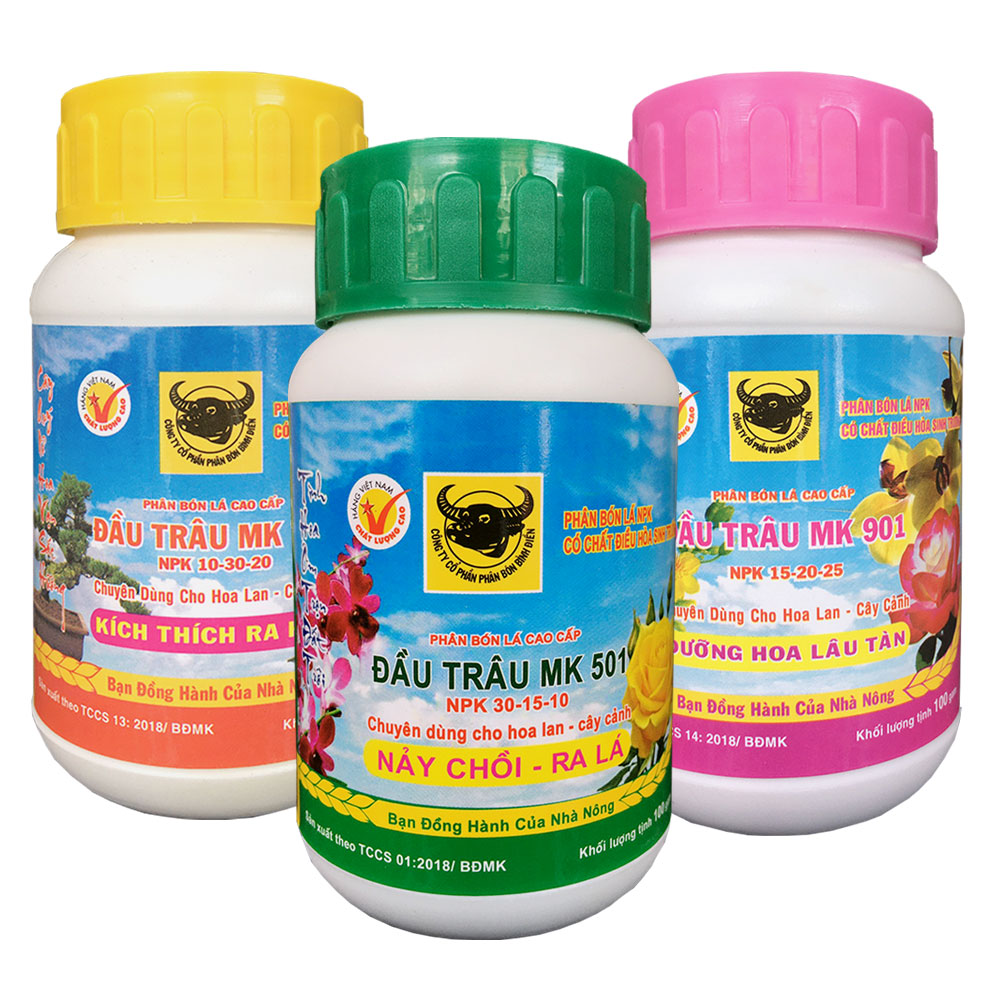 Phân bón lá đầu trâu 501 - 701 - 901 hủ 100g