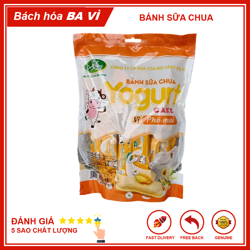 Bánh Sữa Chua Giòn Con Bò Vàng Ba Vì Vị Phô Mai Túi 250g
