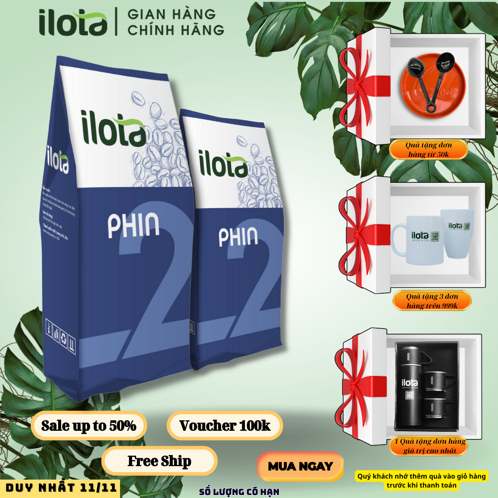 Cà phê robusta ilota cafe rang xay nguyên chất pha phin cà phê ngon rang mộc đậm vị coffee