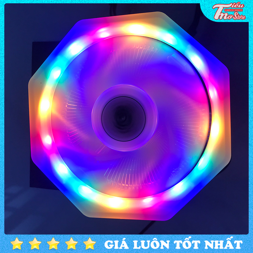 Quạt tản nhiệt cpu m105 led rbg socket intel /amd - fan cpu led snowman