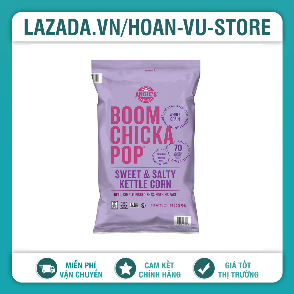 (Date 4.2024) Bắp Rang Bơ Mặn Ngọt Angie's Boom Chicka Pop 709G Mỹ