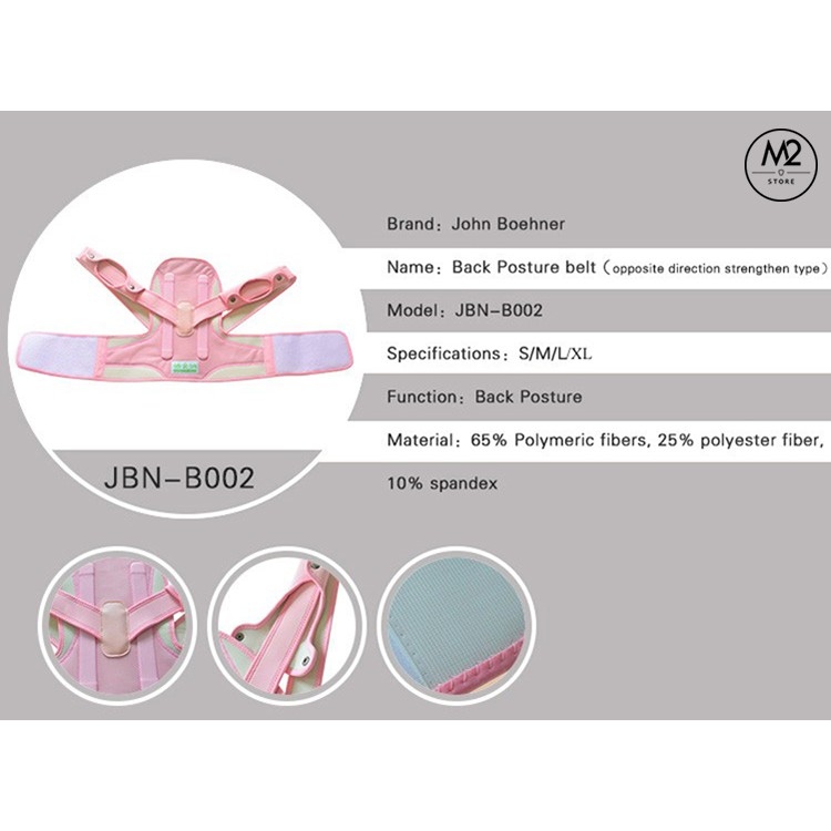 Đai Chống Gù Lưng Đai trị lưng tôm cho trẻ em bé trai bé gái John Boehner DCGL01