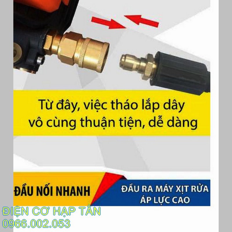 Bộ nối nhanh đồng thau 22mm - đầu ra -cho máy rửa xe
