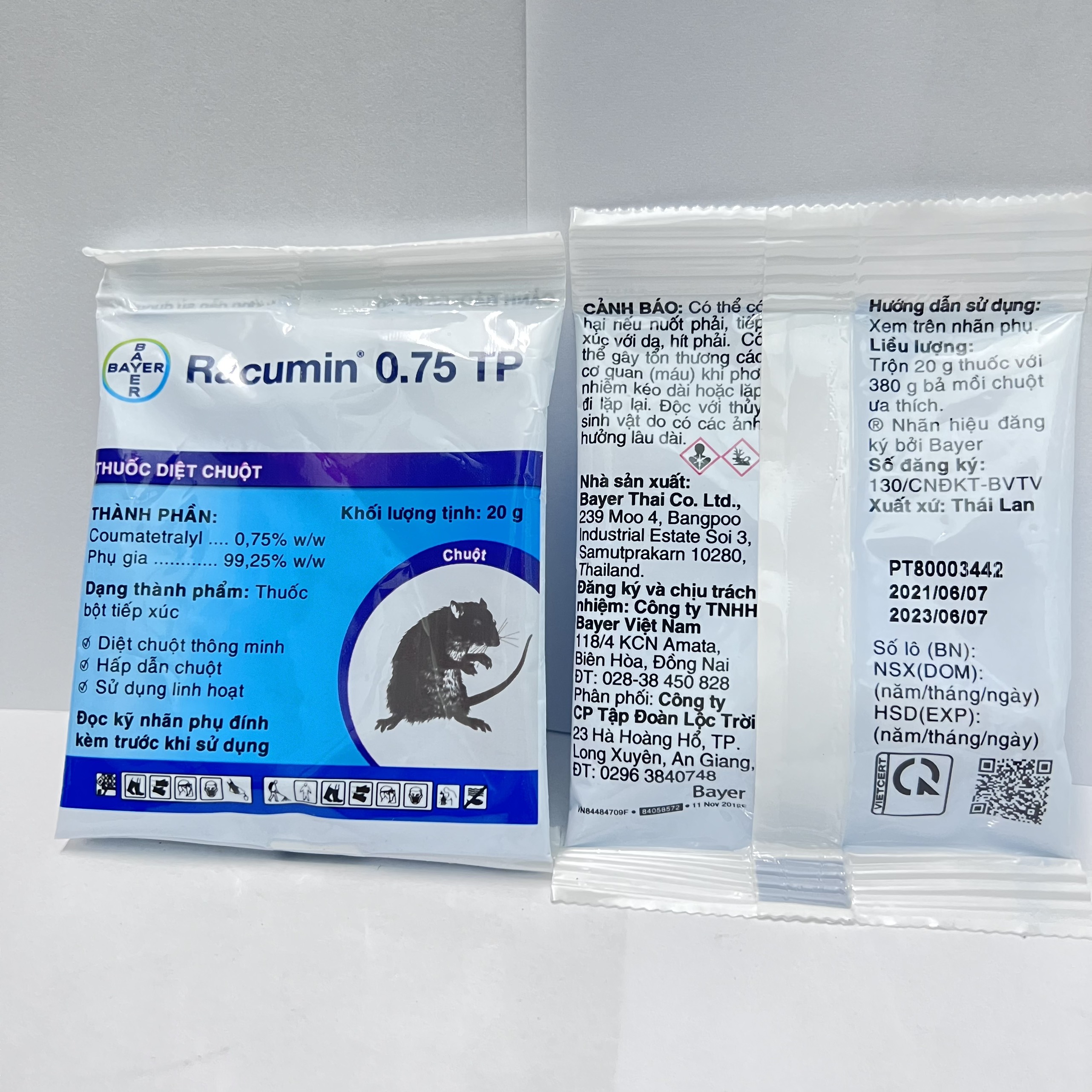 Sản phẩm diệt chuột thông minh thế hệ mới Racumin 0.75TP - Thương hiệu Bayer