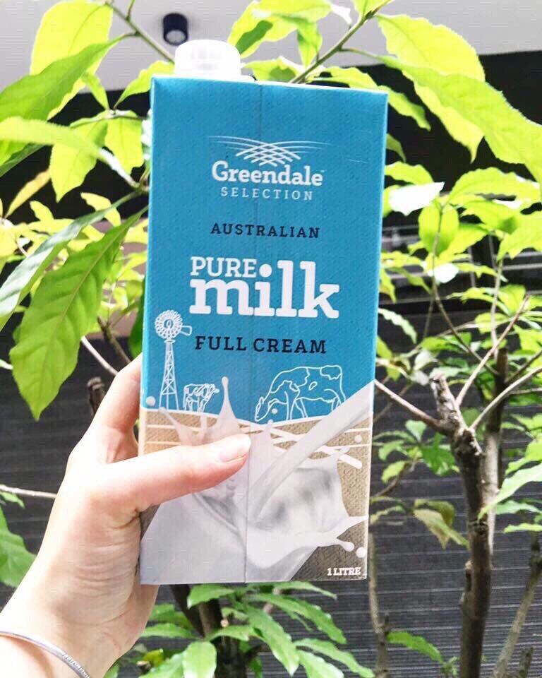 Sữa tươi fullcream nguyên kem greendale pure - hộp 1l
