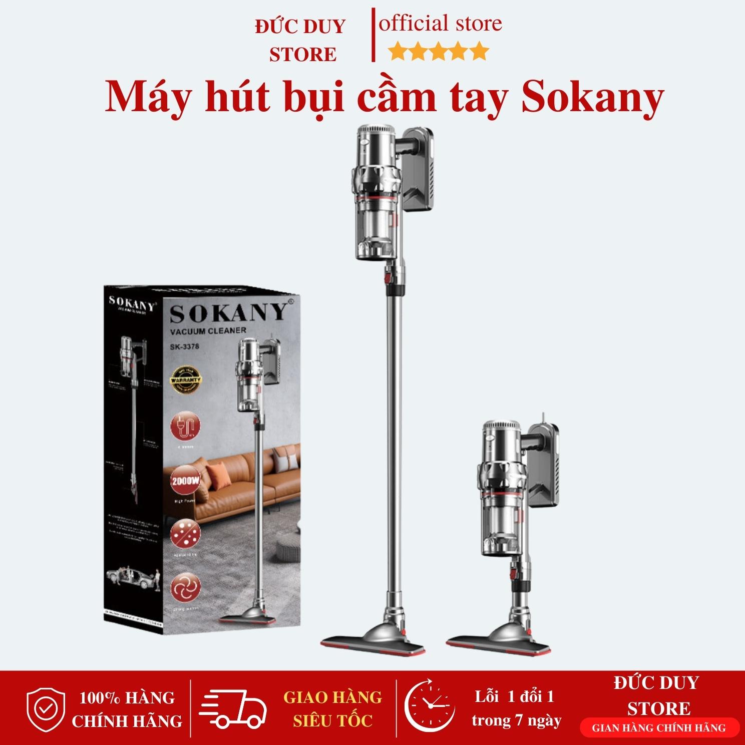 Máy hút bụi cầm tay SOKANY LOẠI CÓ DÂY công suất 2000W, lực hút 20000PA cực mạnh tặng bộ đầu hút bụi dễ dàng hút bụi ngóc ngách nhỏ trong gia đình