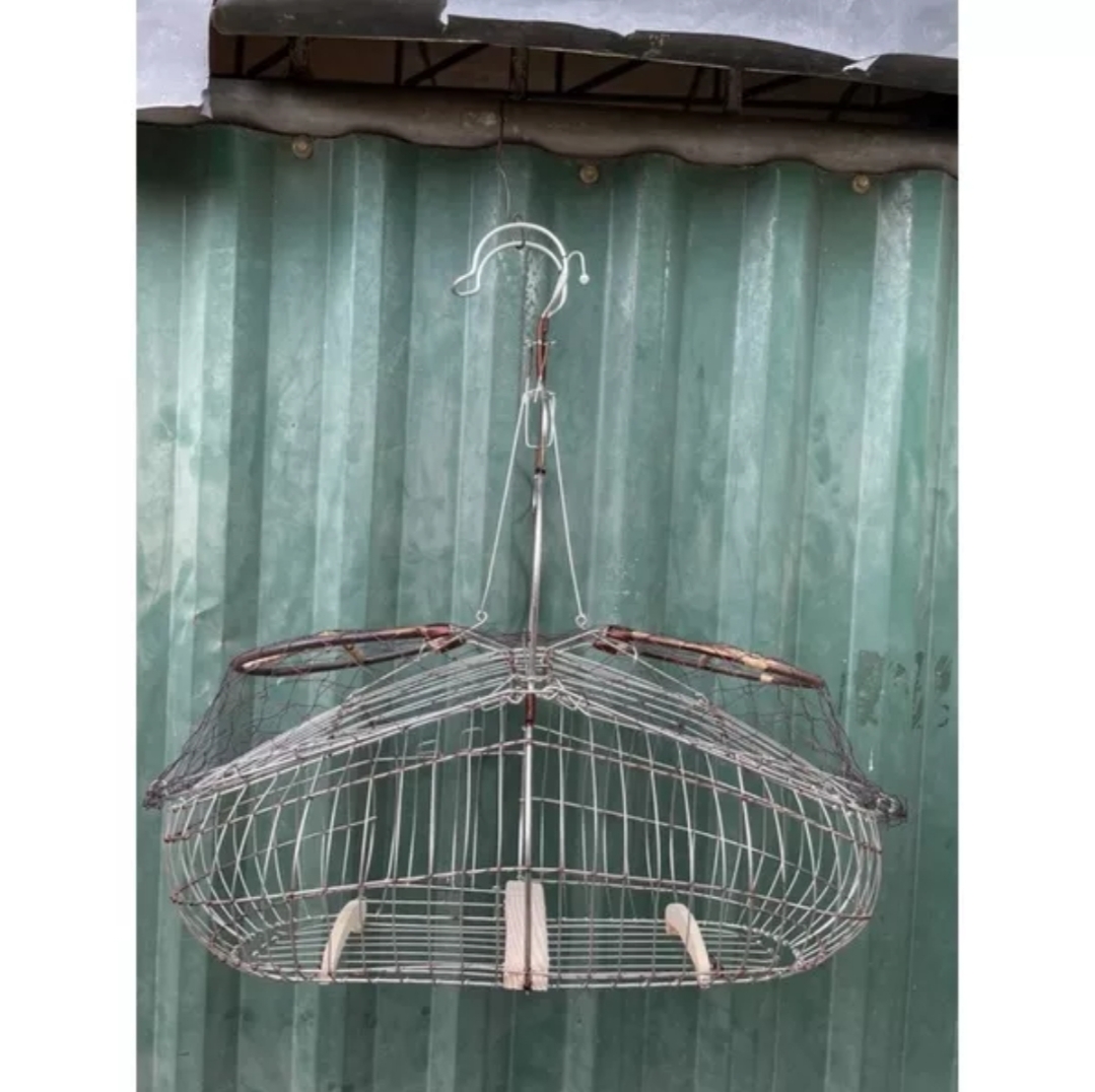 Lồng bẫy inox chim chào mào, chích choè hai mặt siêu nhạy cao cấp. Phụ kiện lồng chim Main86