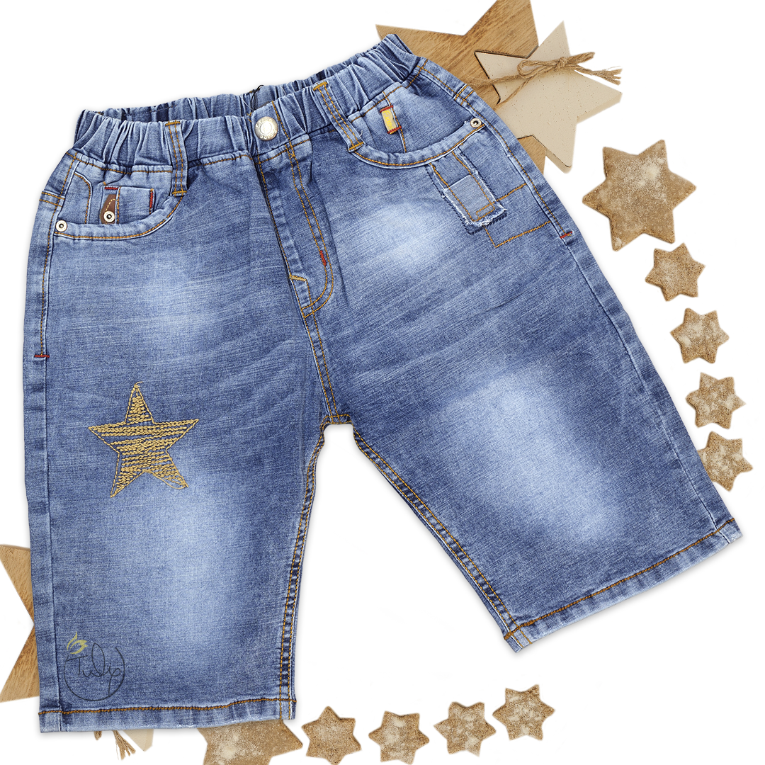 Quần jean lửng cho bé trai size cồ