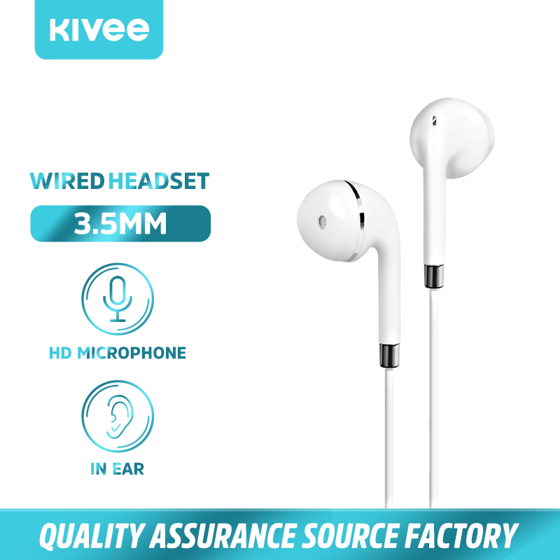 KIVEE Tai nghe nhét taiTai nghe có dây đa năng kèm mic với hiệu ứng âm thanh Hifi đầu cắm 3.5mm tương thích với OPPO Samsung Xiaomi Huawei(MT39/MT50/MT37/MT51Y/MT53Y)