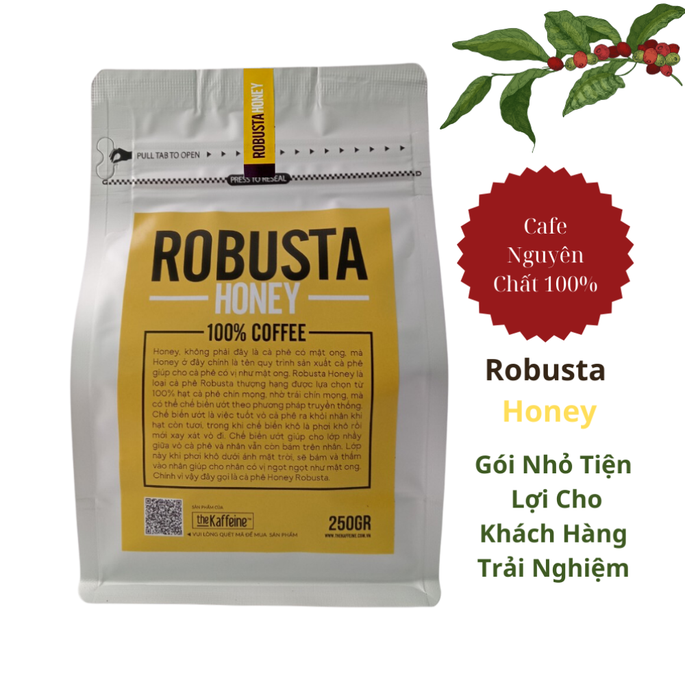 Cà phê Robusta Honey 250gr - The Kaffeine Coffee