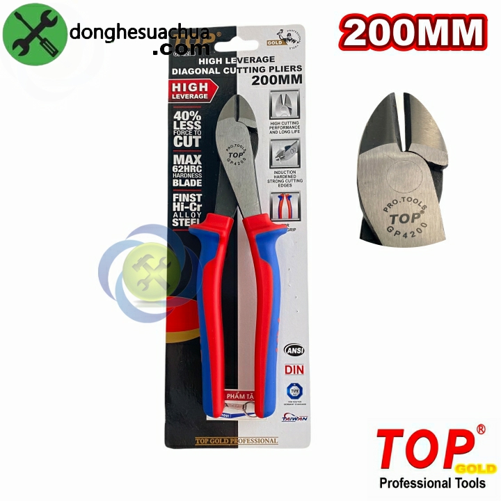 Kìm cắt trợ lực top gold gp4200 loại 8inch dài 200mm