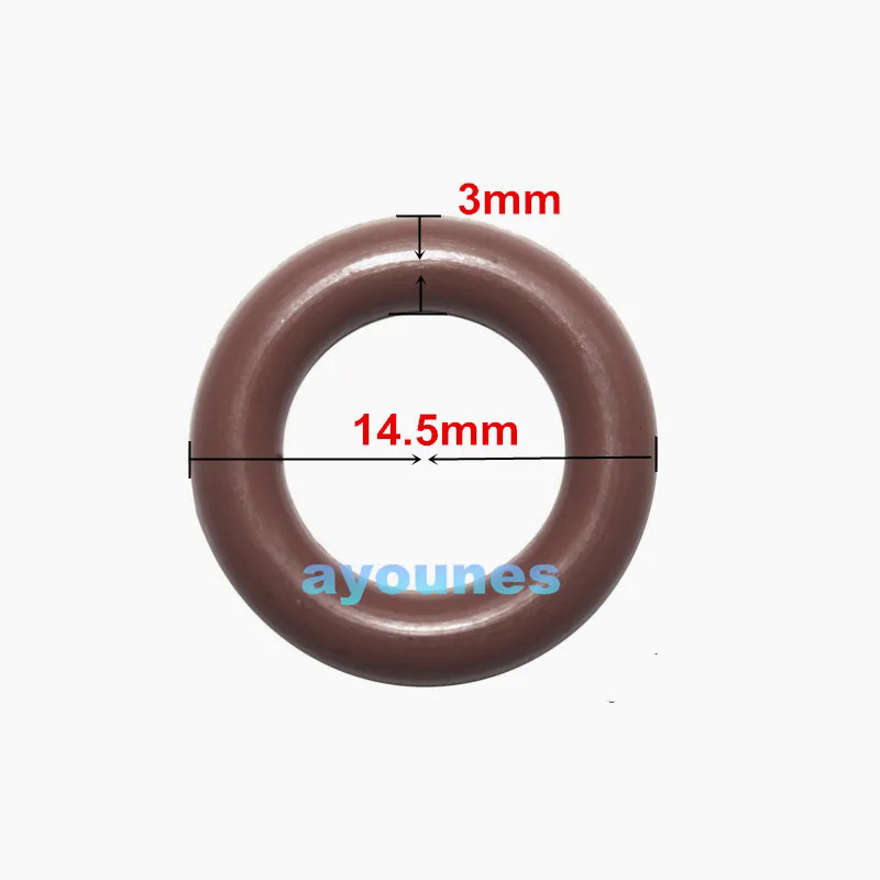 Miễn phí vận chuyển 200 đơn vị cao su orings với 14.5*8.5*3mm cho Nissan phun nhiên liệu thấp hơn con dấu Bộ dụng cụ (AY-O2046C)