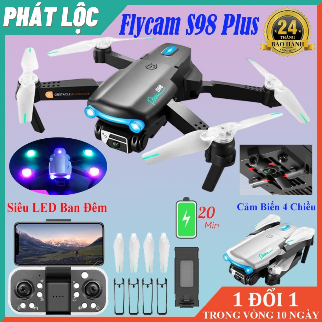 Fly cam - Flycam mini giá rẻ 100k - flaycam - play camera - flycam mini - drone - ply cam - flycam mini 50k - Máy bay không người lái - laicam điều khiển từ xa - phờ lai cam S98 Pro, Quay Phim Chụp Ảnh Camera 4K, Chống Rung.