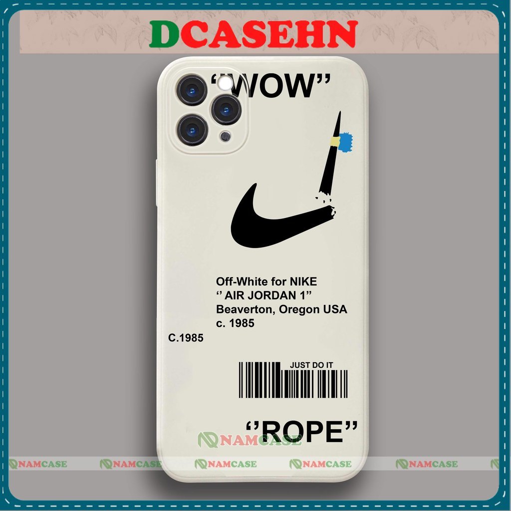 Ốp lưng iPhone Nike cạnh viền vuông silicon dẻo cho iphone 6/6s/7/8/X/XS/XR/11/12/13 Pro Plus Max cute đẹp dễ thương