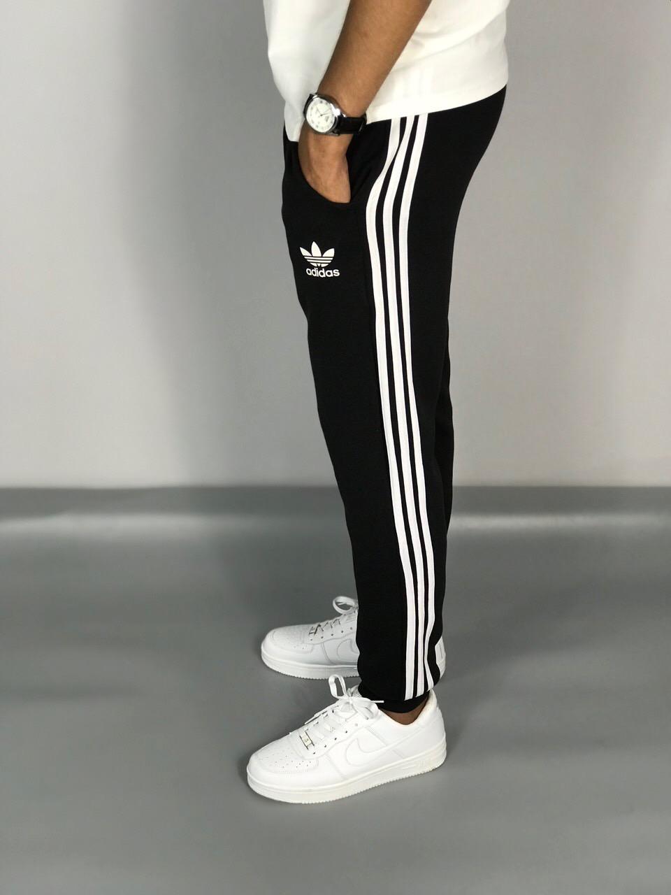 Quần thể thao đen 3 sọc trắng, ống bó jogger