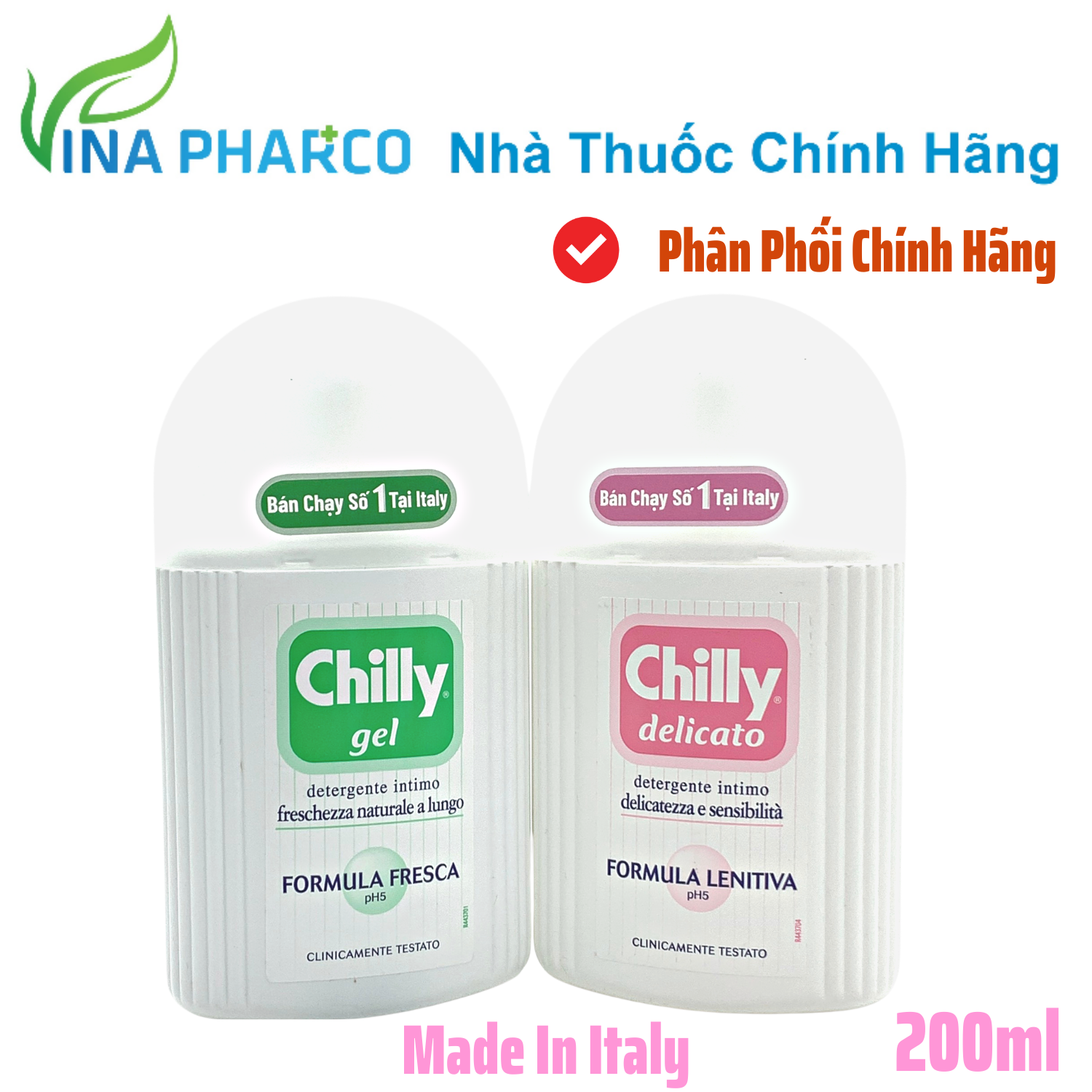 Chilly Gel 200ml - Dung dịch vệ sinh phụ nữ nhập khẩu từ Ý