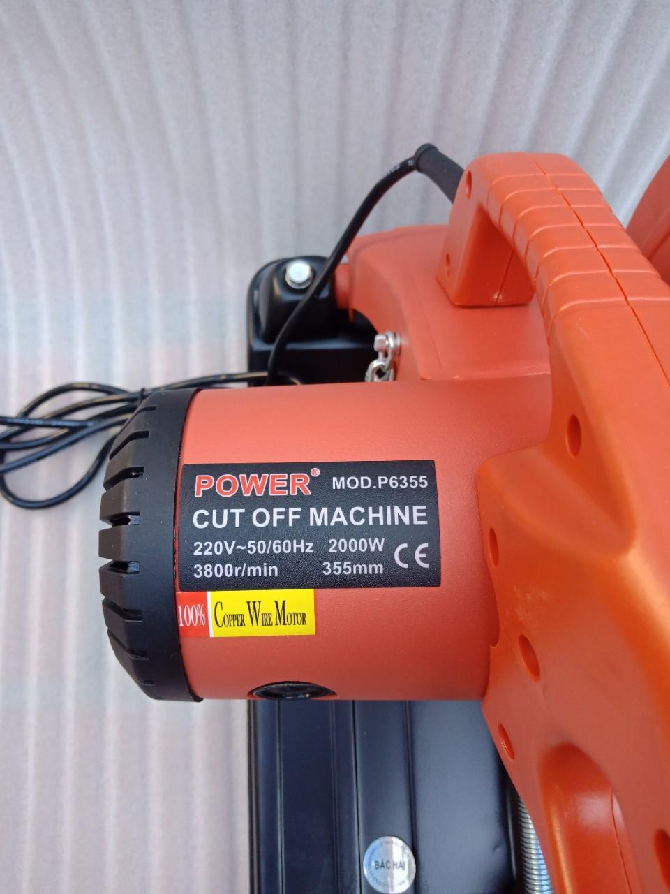 Máy cắt sắt power 2000w p6355 máy cắt bàn siêu khoe