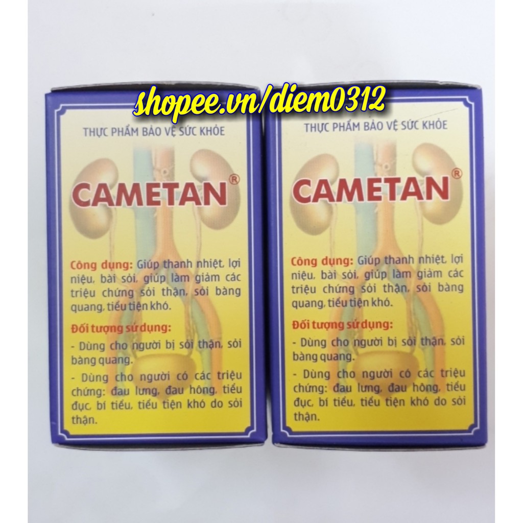 Cametan - tan sỏi thận - sỏi tiết niệu - sỏi bàng quang