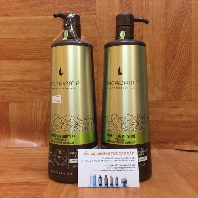 Cặp gội xả siêu mượt macadamia ultra rich moisture 1000ml x 2