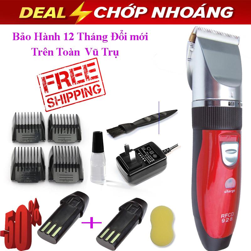 Tông Đơ Sạc Pin Cao Cấp Rfc 928 Siêu Phẩm Tốt Hơn Tông Đơ Phislip Gồm 1Tông Đơ,Bộ Sạc,2Pin Dự Phòng,Dầu Bôi Trơn,Chổi Vs,4 Lược Răng: 3Mm,Bh 6T Đổi Mới.Giá(Sale-50%) MSP6566