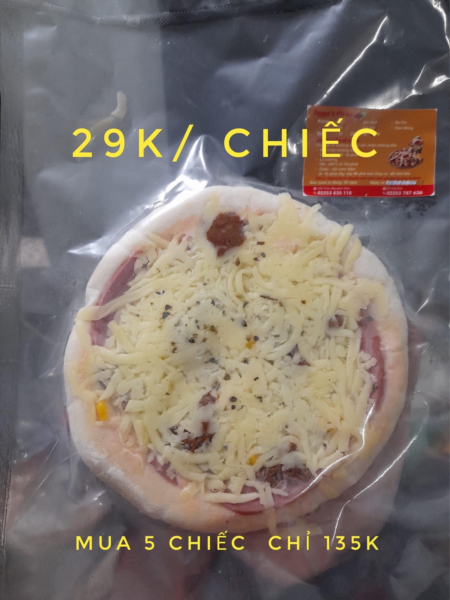Pizza bò ngô xúc xích